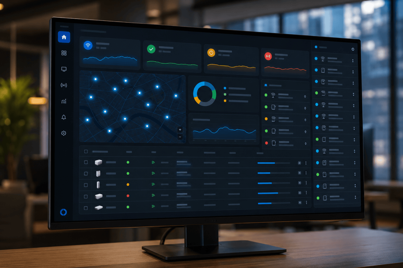 License Manager dashboard on a monitor